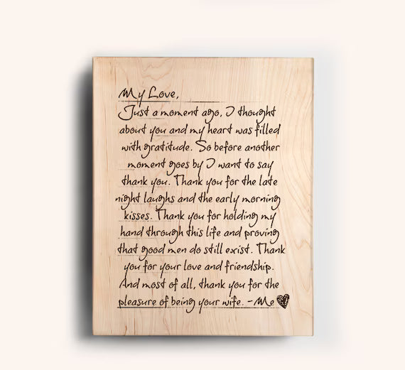 Personalized Handwritten Engraving