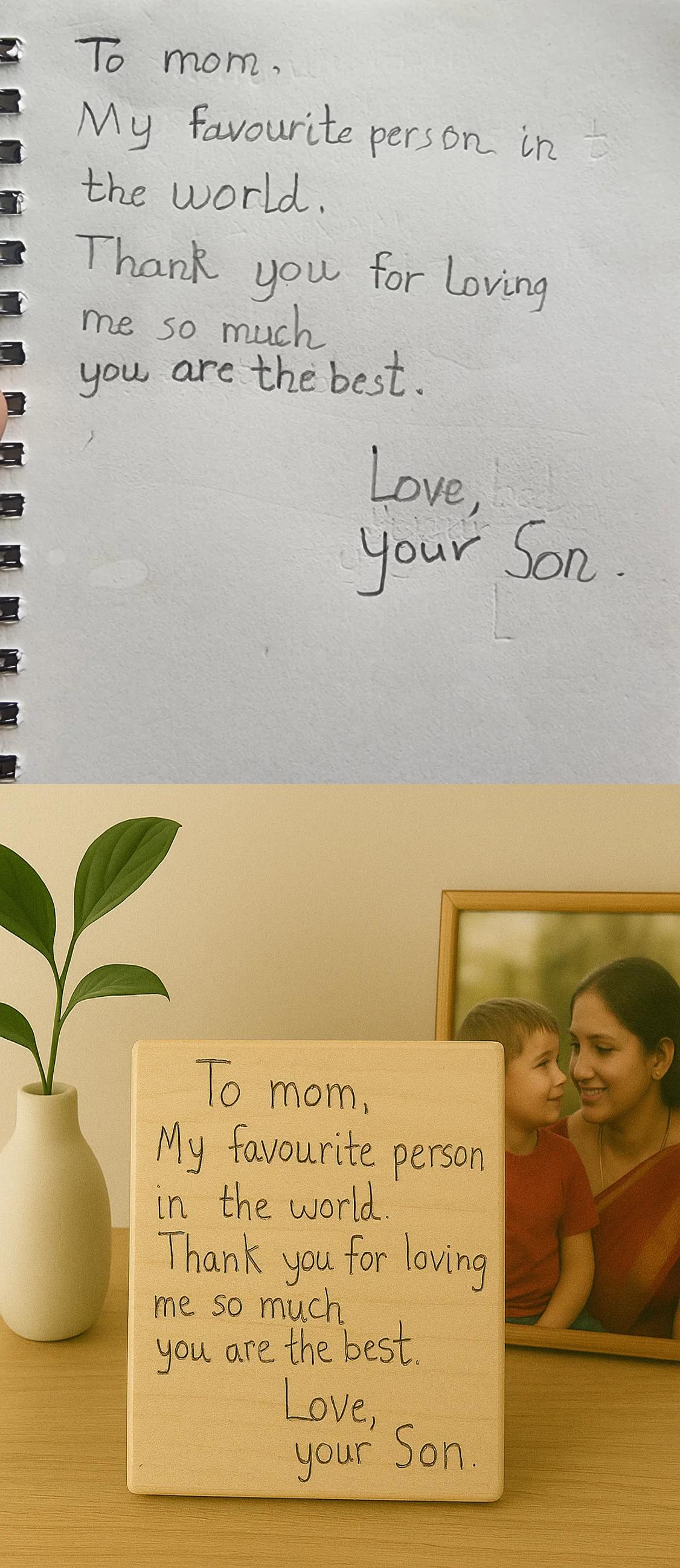 Personalized Handwritten Engraving