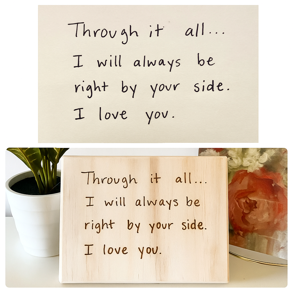 Personalized Handwritten Engraving